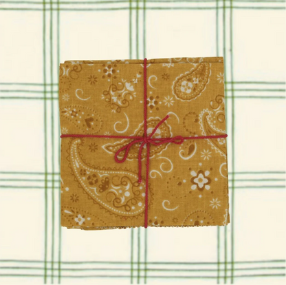 Serviettes de table x4 Paisley Gold