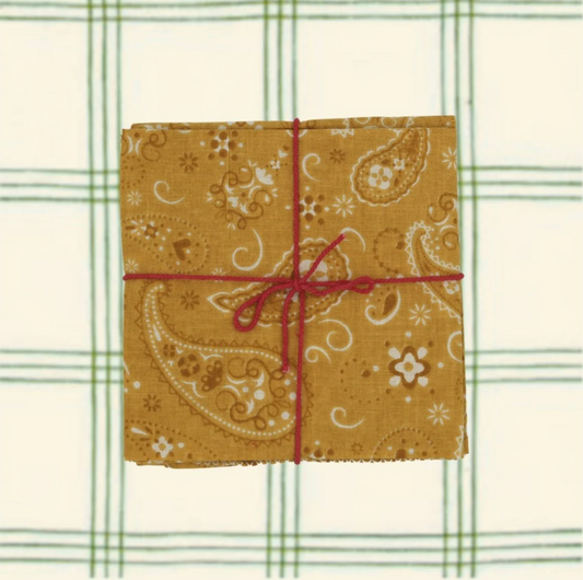 Serviettes de table x4 Paisley Gold