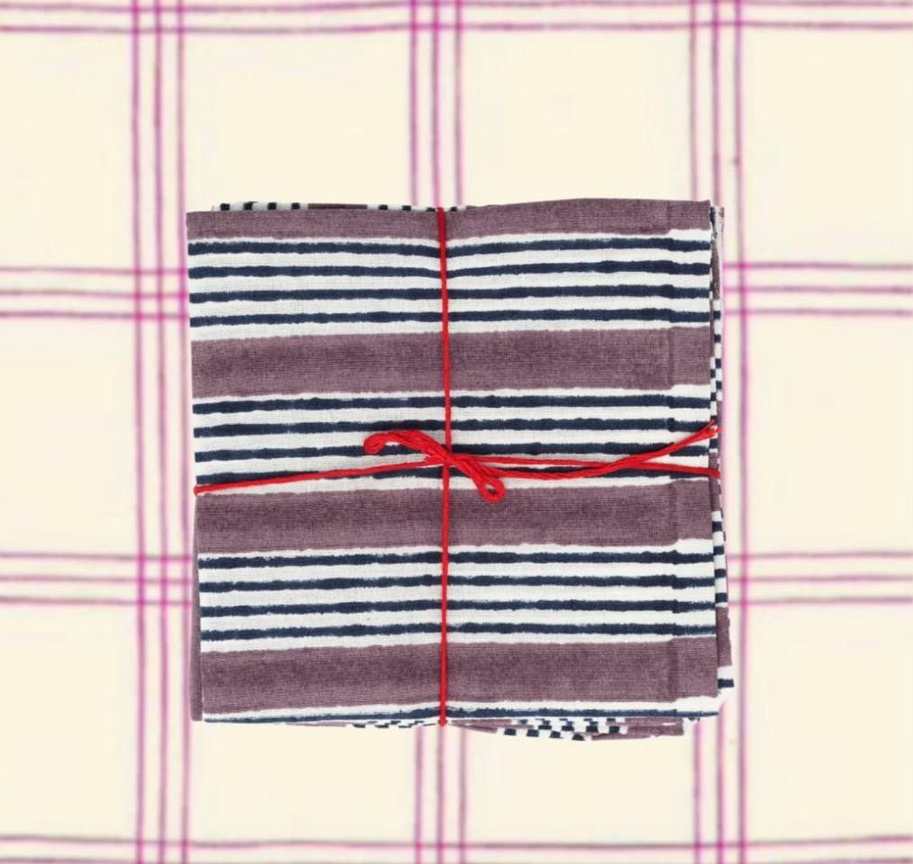 Serviettes de table x4 Alice Violet