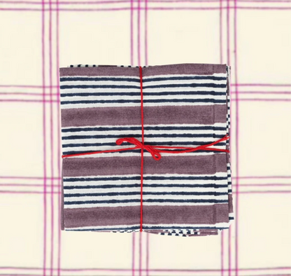 Serviettes de table x4 Alice Violet