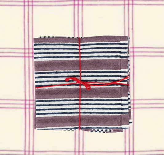 Serviettes de table x4 Alice Violet