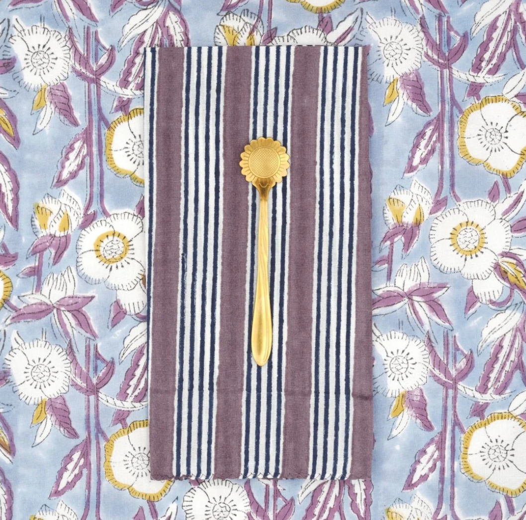 Serviettes de table x4 Alice Violet