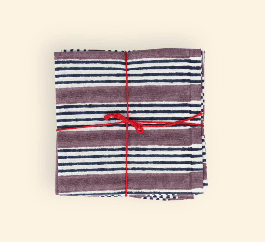 Serviettes de table x4 Alice Violet