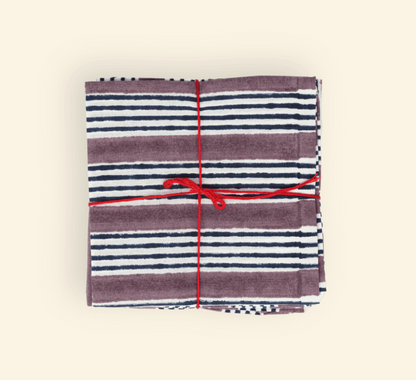 Serviettes de table x4 Alice Violet