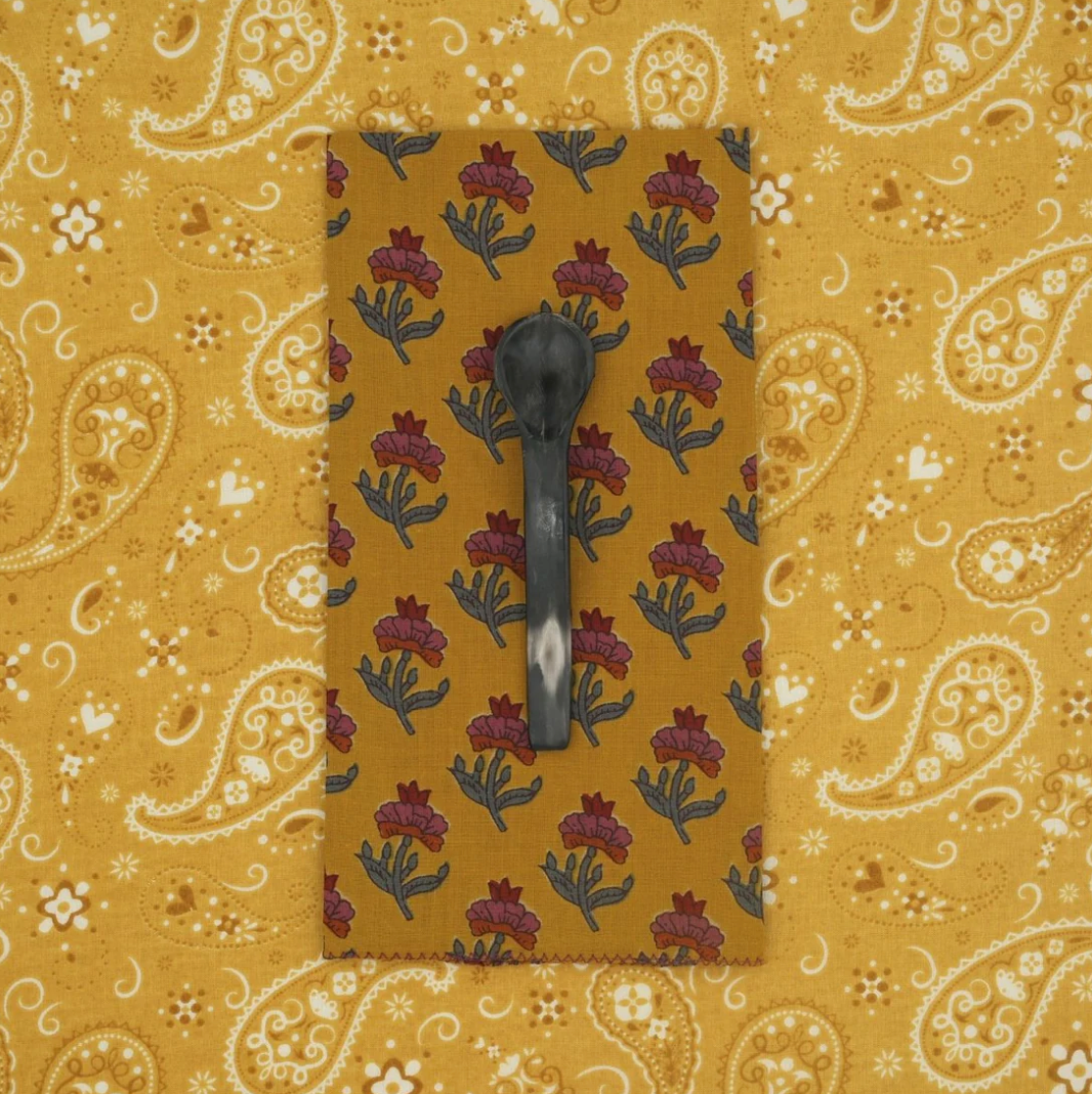 Serviettes de table x4 Oxalis Moutarde