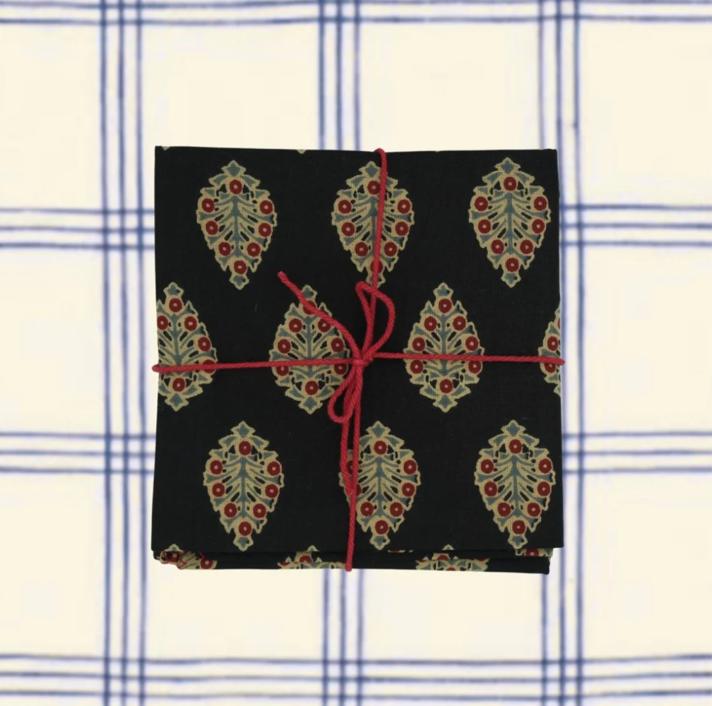 Serviettes de table x4 Aubepine Night