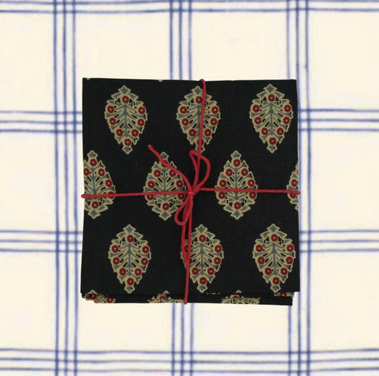 Serviettes de table x4 Aubepine Night