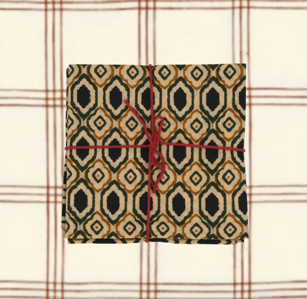 Serviettes de table x4 Luisa Gold