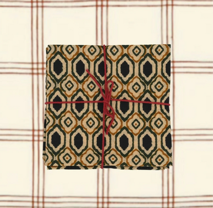 Serviettes de table x4 Luisa Gold