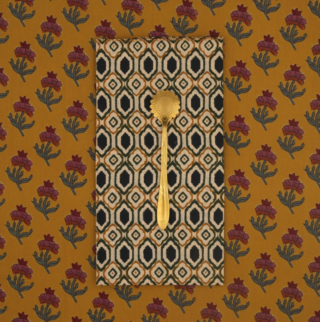 Serviettes de table x4 Luisa Gold