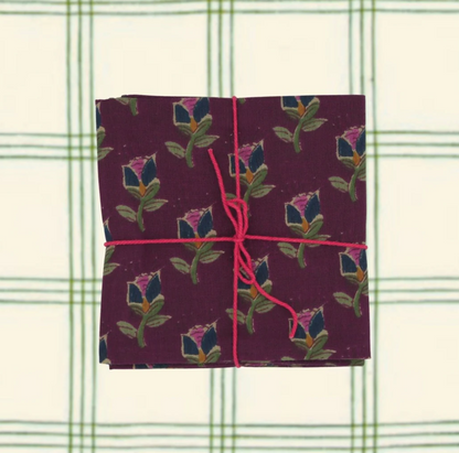 Serviettes de table x4 Laelia Malaga