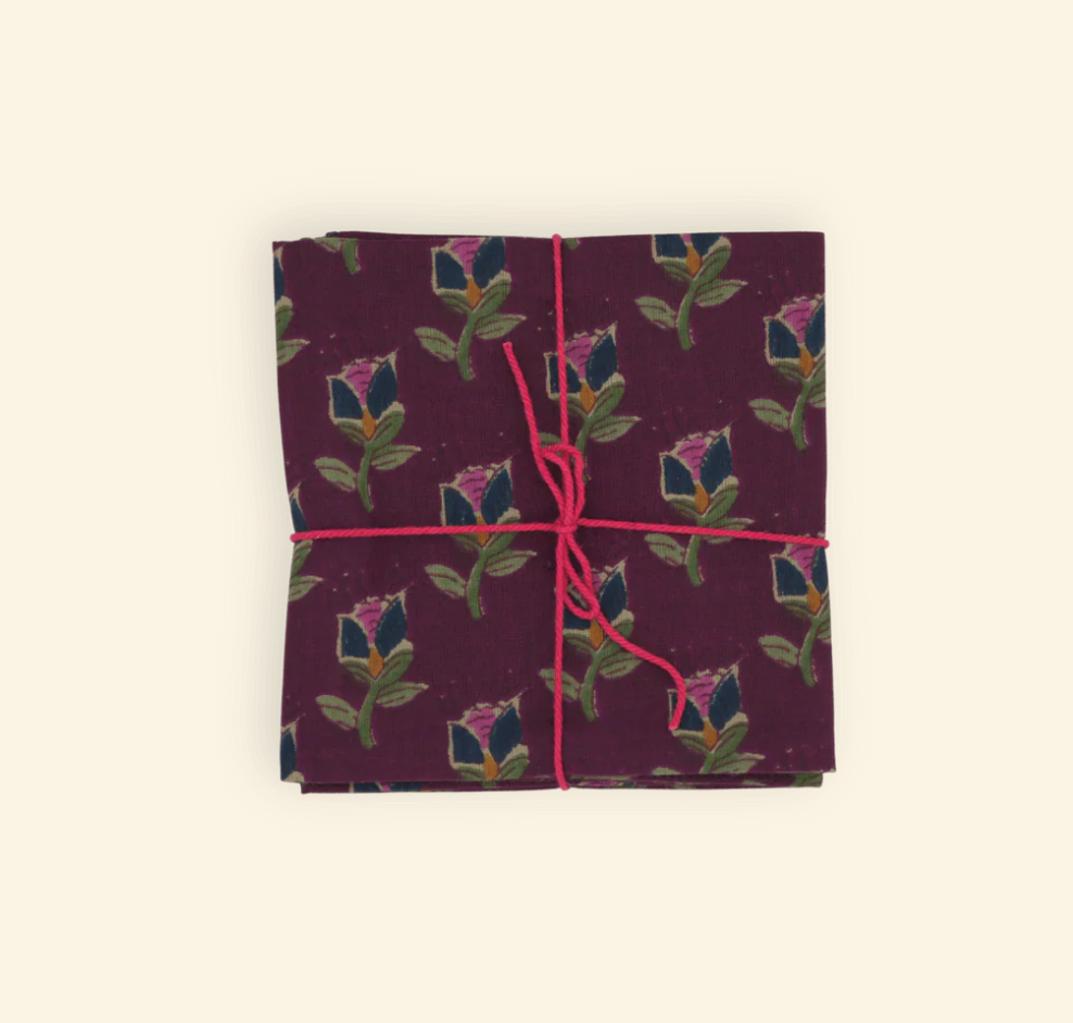 Serviettes de table x4 Laelia Malaga