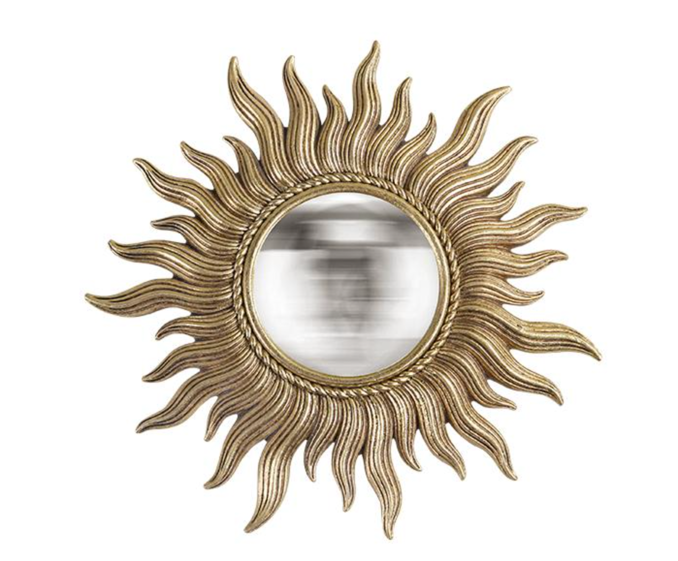 MIROIR SOLEIL DORE DIAM 14,8CM