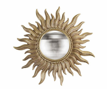 MIROIR SOLEIL DORE DIAM 14,8CM