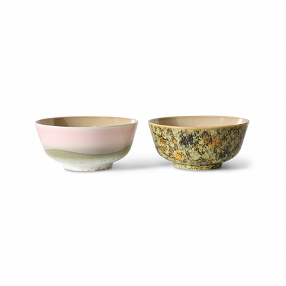 Set de 2 Bols à Ramen - 70's ceramic