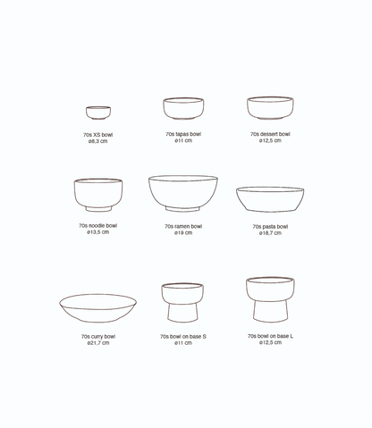 Set de 2 Bols à Ramen - 70's ceramic