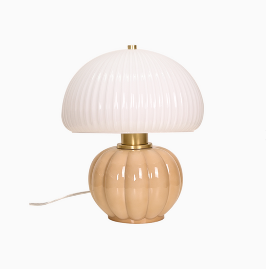 Lampe Madeleine beige D22 H25cm