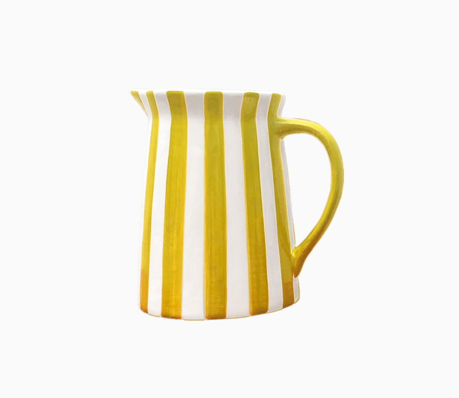 Pichet rayure mm rouge L15,5 P11,5 H15cm