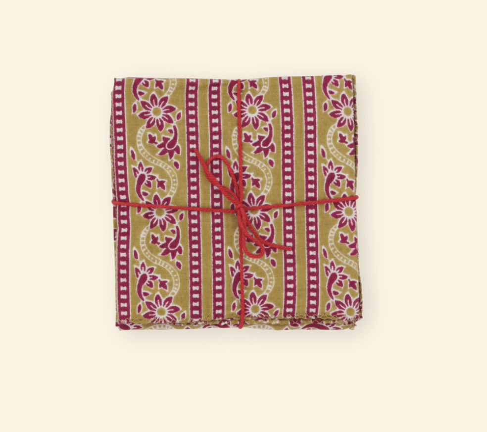 Serviettes de tablex4 - Craspedia Tango