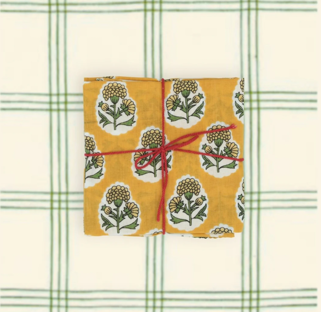 Serviettes de tablex4 - Crocus Gold