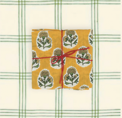 Serviettes de tablex4 - Crocus Gold