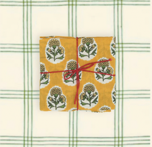 Serviettes de tablex4 - Crocus Gold