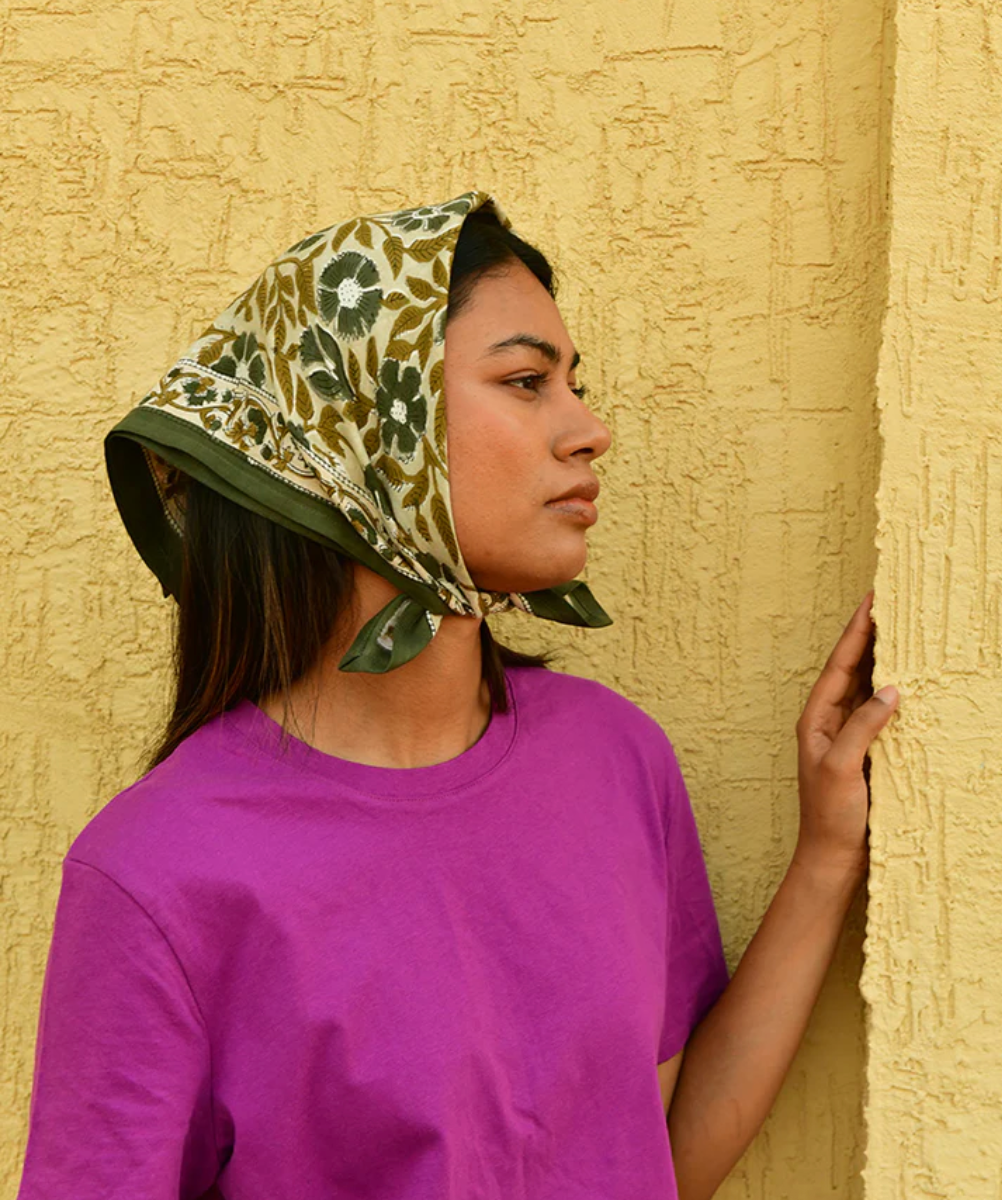 Petit foulard N°115 Vert - Byzantine