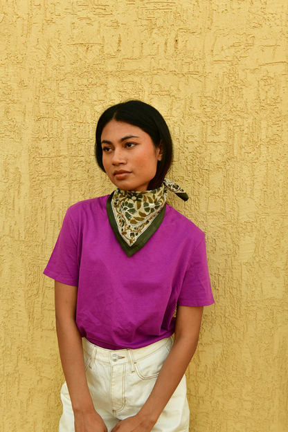 Petit foulard N°115 Vert - Byzantine