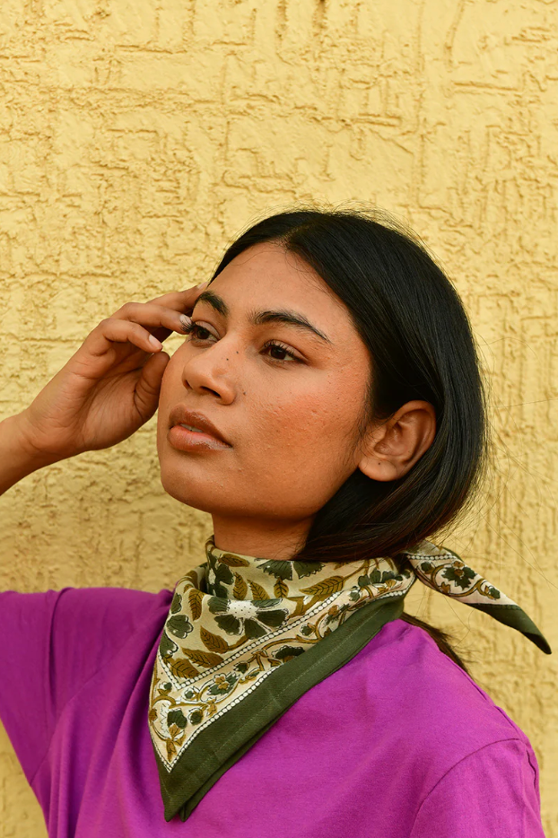 Petit foulard N°115 Vert - Byzantine