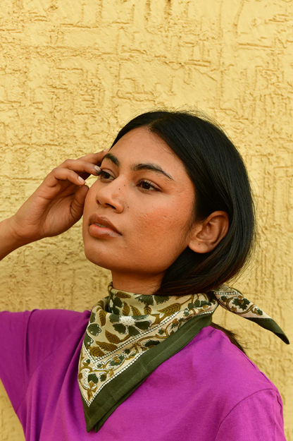 Petit foulard N°115 Vert - Byzantine