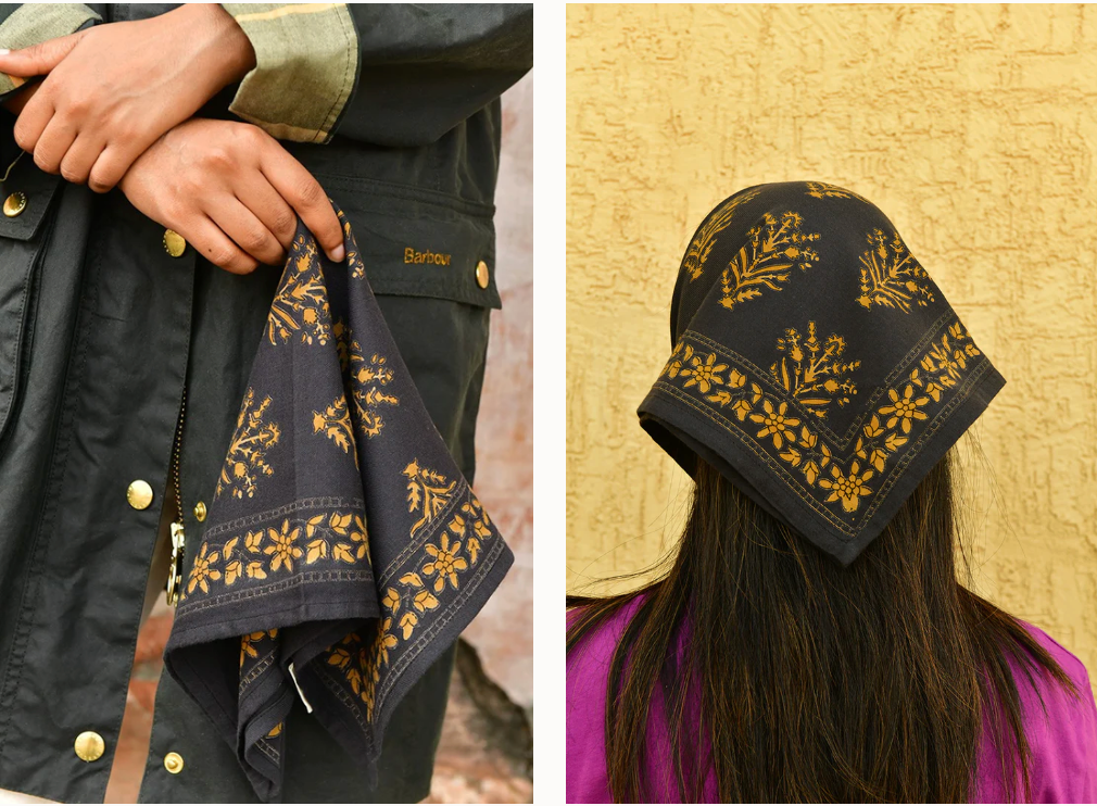 Petit foulard GALATIE Nuit - Byzantine