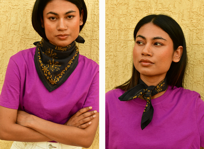 Petit foulard GALATIE Nuit - Byzantine