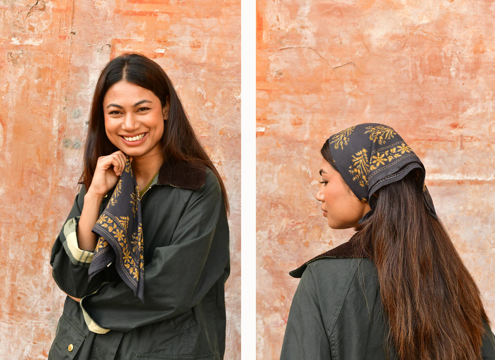 Petit foulard GALATIE Nuit - Byzantine