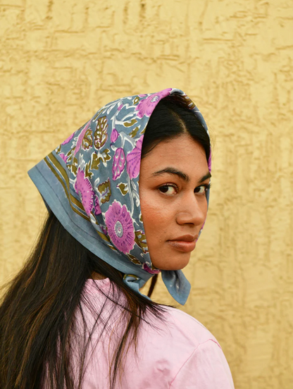 Petit foulard ANI Bleu horizon - Byzantine