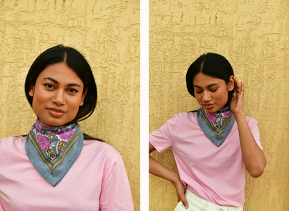 Petit foulard ANI Bleu horizon - Byzantine