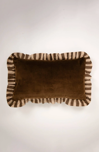 Housse de coussin Elina marron 30×50cm