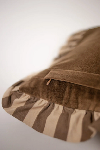 Housse de coussin Elina marron 30×50cm