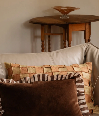 Housse de coussin Elina marron 30×50cm