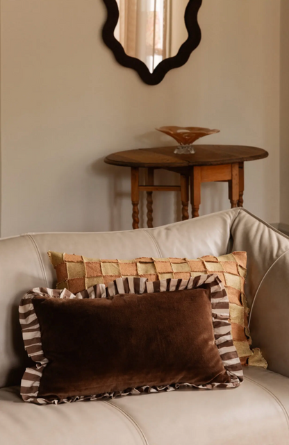 Housse de coussin Elina marron 30×50cm