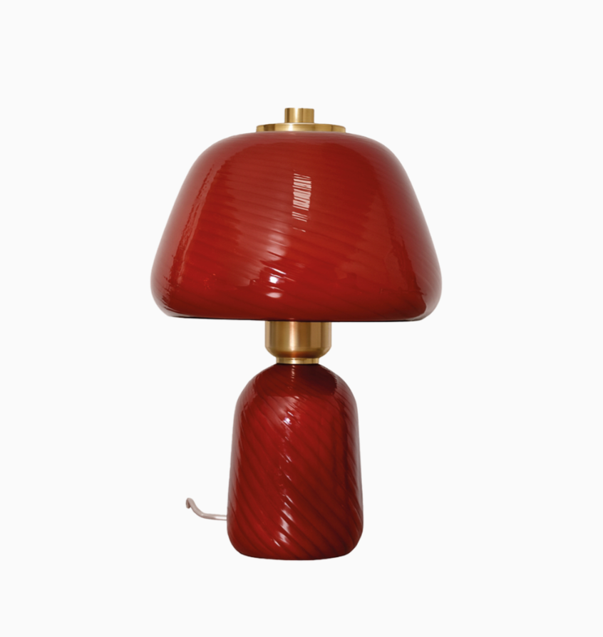 Lampe Appolon burgundy D18 H27cm