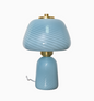 Lampe Appolon bleu D18 H27cm