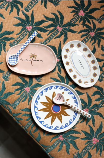 Petite assiette Palm tree and Midnight Talks