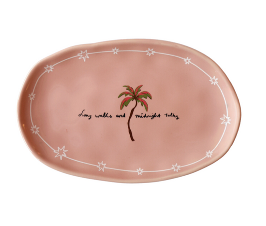 Petite assiette Palm tree and Midnight Talks