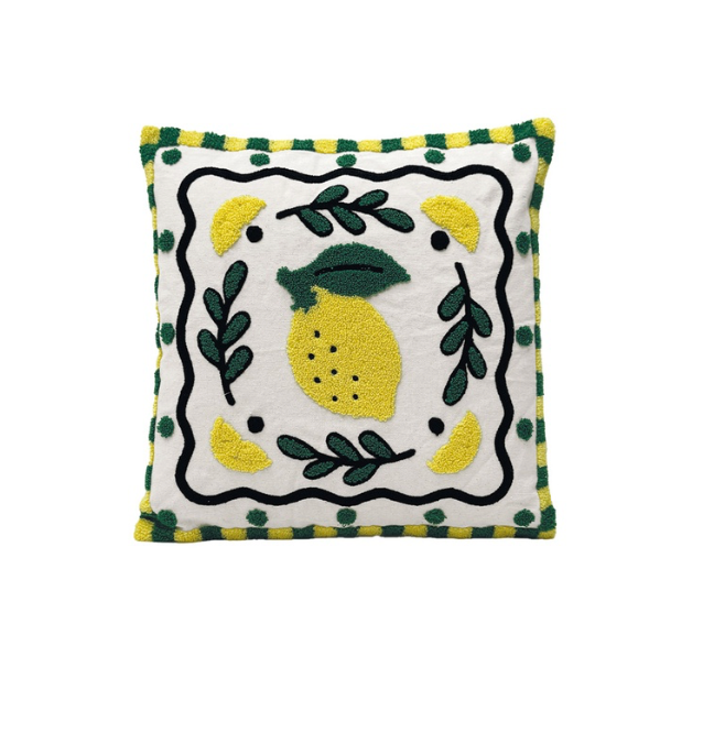 Coussin Influence citron 40x40cm