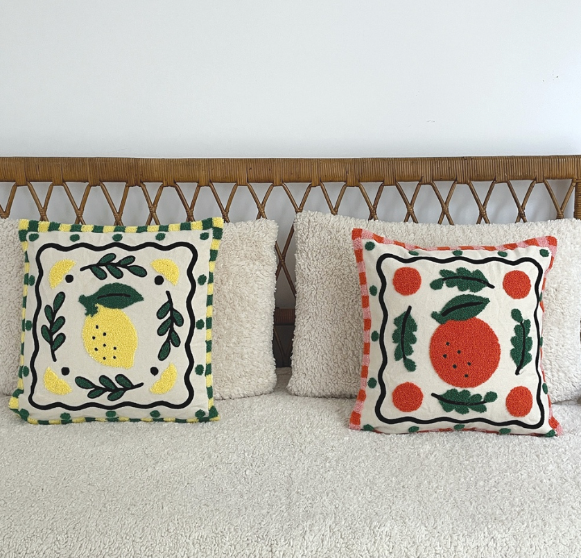Coussin Influence citron 40x40cm