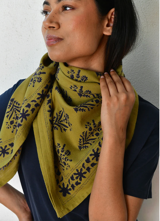 Grand foulard Galatie Vert - Byzantine