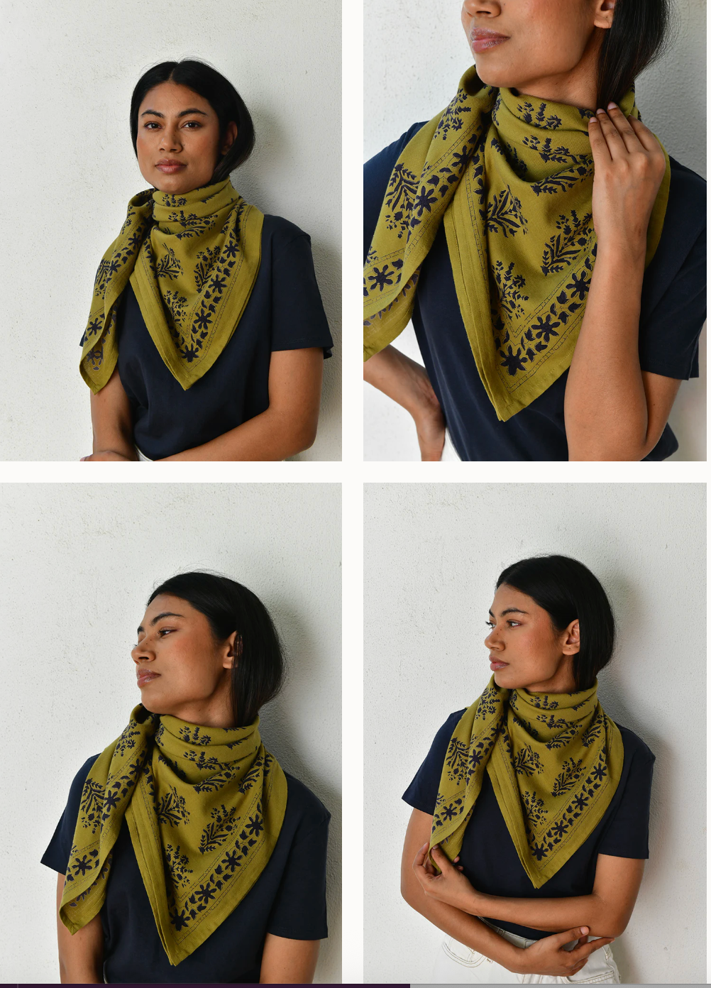 Grand foulard Galatie Vert - Byzantine