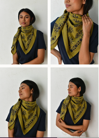 Grand foulard Galatie Vert - Byzantine