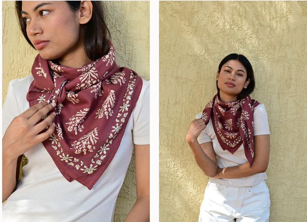 Grand foulard Galatie Bordeaux - Byzantine