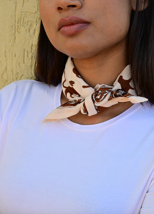Petit foulard Fauve Latte - Byzantine